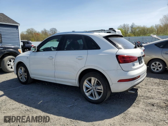 2018 Audi Q3 Premium with VIN WA1ECCFS7JR019255, listed as a Copart auction lot 54581155 with 76,923 mi miles and Salvage title. Bid and sale history available at DreamBid. Image 2.