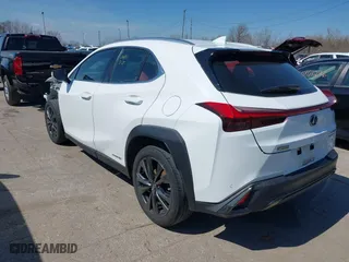 2019 Lexus UX with VIN JTHU9JBH2K2011457, listed as a IAAI auction lot 41894143 with 55,826 mi miles. Bid and sale history available at carsss.com. Image 3.