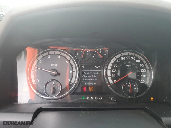 2009 Dodge Ram 1500 SLT with VIN 1D3HB13T59S787979, listed as a Copart auction lot 73893584 with 133,948 mi miles and Salvage Title. Bid and sale history available at carsss.com. Image 9.