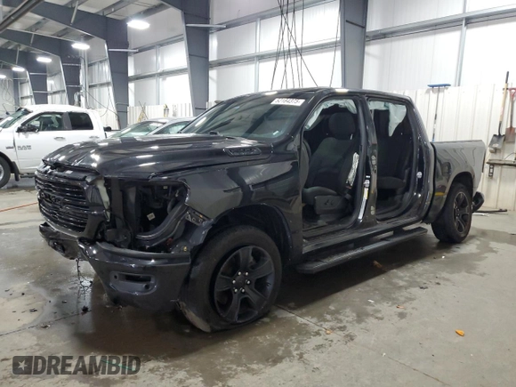 2019 Ram 1500 Big Horn/Lone Star with VIN 1C6RRFFG1KN814823, listed as a Copart auction lot 52184375 with 89,927 mi miles and Non Repairable. Bid and sale history available at carsss.com. Image 1.