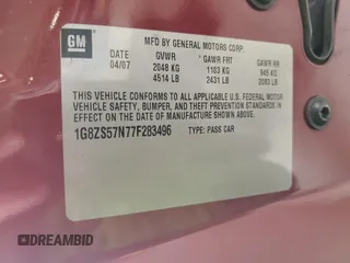 2007 Saturn Aura XE with VIN 1G8ZS57N77F283496, listed as a Copart auction lot 49852865 with 151,934 mi miles and Salvage Title. Bid and sale history available at carsss.com. Image 14.