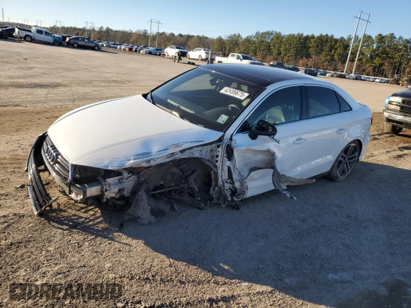 2017 Audi A3 Sedan Premium Plus with VIN WAUGUGFF0H1043635, listed as a Copart auction lot 42499675 with 117,886 mi miles and Salvage Title. Bid and sale history available at carsss.com. Image 1.