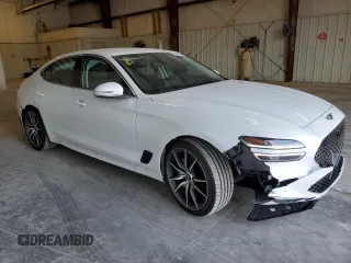 2023 Genesis G70 2.0T with VIN KMTG34TA8PU131652, listed as a Copart auction lot 48738254 with 9,713 mi miles and Non Repairable. Bid and sale history available at DreamBid. Image 4.