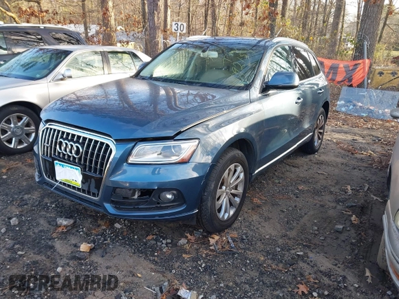 2015 Audi Q5 Premium with VIN WA1CFAFP3FA092157, listed as a IAAI auction lot 41229348 with 134,269 mi miles. Bid and sale history available at carsss.com. Image 2.