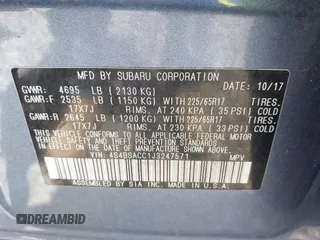 2018 Subaru Outback Premium с VIN 4S4BSACC1J3247571, выставлен на аукционе IAAI как лот 42364095 с пробегом 96 023 миль миль и . История ставок и продаж доступна на DreamBid. Изображение 9.