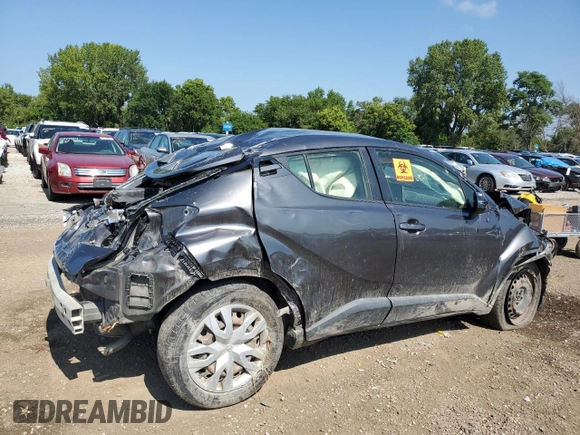 2019 Toyota C-HR XLE with VIN JTNKHMBX7K1035257, listed as a Copart auction lot 68120354 with Not Provided miles and Salvage Title. Bid and sale history available at DreamBid. Image 3.