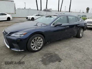 2021 Lexus LS with VIN JTHD51GF5M5008914, listed as a Copart auction lot 58166234 with 12,525 mi miles and Salvage Title. Bid and sale history available at carsss.com. Image 1.
