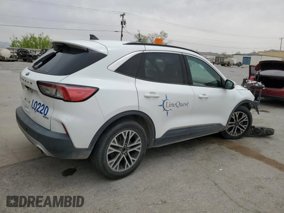 2020 Ford Escape SEL with VIN 1FMCU0H62LUB18280, listed as a Copart auction lot 53116495 with 89,460 mi miles and Salvage Title. Bid and sale history available at carsss.com. Image 3.