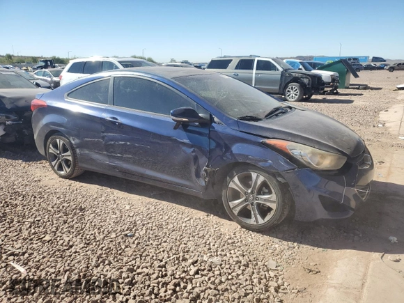 2013 Hyundai Elantra Coupe SE with VIN KMHDH6AE2DU016461, listed as a Copart auction lot 80578204 with 128,925 mi miles and Salvage Title. Bid and sale history available at carsss.com. Image 4.