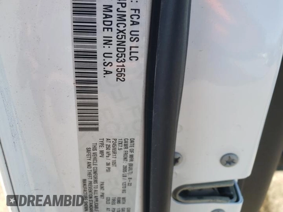 2022 Jeep Cherokee X with VIN 1C4PJMCX5ND531562, listed as a Copart auction lot 88426725 with 70,141 mi miles and Salvage Title. Bid and sale history available at carsss.com. Image 14.