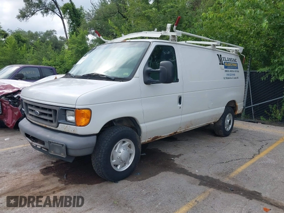 2007 Ford Econoline Cargo Commercial with VIN 1FTNE24L17DA50691, listed as a IAAI auction lot 42754142 with 213,906 mi miles and . Bid and sale history available at DreamBid. Image 2.
