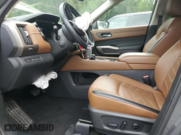 2023 Nissan Pathfinder Platinum with VIN 5N1DR3DK6PC228996, listed as a Copart auction lot 63266985 with 24,356 mi miles and Salvage title. Bid and sale history available at DreamBid. Image 7.