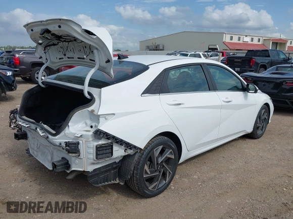 2024 Hyundai Elantra Limited with VIN KMHLP4DG5RU703294, listed as a IAAI auction lot 42137078 with 24,013 mi miles and . Bid and sale history available at DreamBid. Image 4.