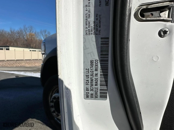 2020 Ram 5500 Chassis Cab Tradesman with VIN 3C7WRNFL6LG174995, listed as a Copart auction lot 86983754 with 289,030 mi miles and Clean Title. Bid and sale history available at carsss.com. Image 10.