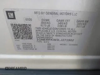 2020 Chevrolet Traverse LS z VIN 1GNERFKW3LJ271902, wystawiony jako IAAI lot #42516114 z przebiegiem 89 879 mil mil oraz . Historia ofert i sprzedaży dostępna na DreamBid. Obrazek 9.