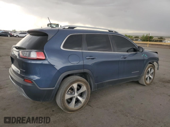2020 Jeep Cherokee Limited with VIN 1C4PJLDB6LD653714, listed as a Copart auction lot 55351075 with 143,121 mi miles and Salvage title. Bid and sale history available at DreamBid. Image 3.