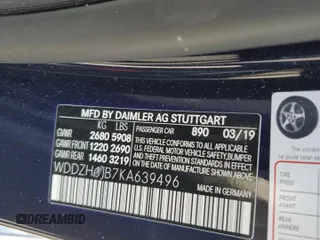 2019 Mercedes-Benz E 450 with VIN WDDZH6JB7KA639496, listed as a Copart auction lot 58442094 with 23,634 mi miles and Salvage Title. Bid and sale history available at DreamBid. Image 15.