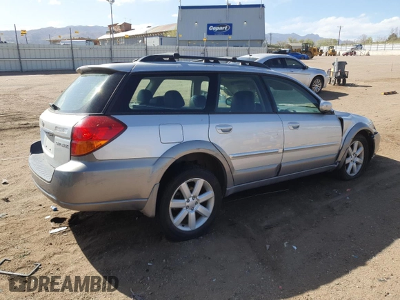 2006 Subaru Legacy Outback Limited with VIN 4S4BP62C067351291, listed as a Copart auction lot 53872395 with 64,306 mi miles and Non repairable. Bid and sale history available at DreamBid. Image 3.