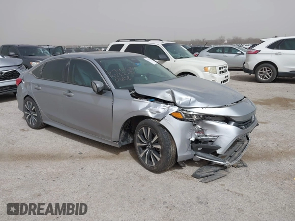 2023 Honda Civic EX with VIN 2HGFE1F77PH321210, listed as a IAAI auction lot 41797011 with 8,748 mi miles and . Bid and sale history available at DreamBid. Image 1.