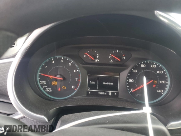 2020 Chevrolet Malibu LT with VIN 1G1ZD5ST2LF125592, listed as a Copart auction lot 46145835 with 76,616 mi miles and Salvage Title. Bid and sale history available at carsss.com. Image 9.