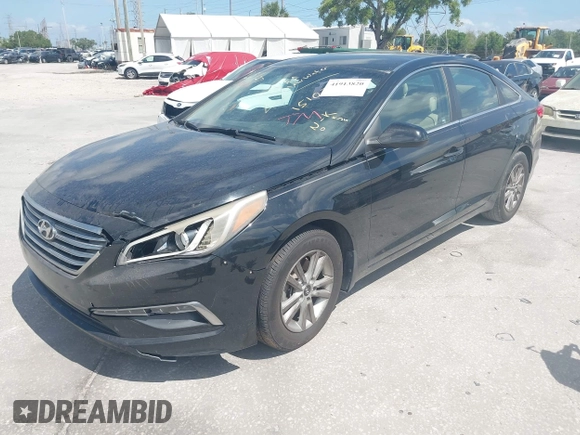 2015 Hyundai Sonata 2.4L SE with VIN 5NPE24AF8FH151075, listed as a IAAI auction lot 41913820 with 208,998 mi miles. Bid and sale history available at carsss.com. Image 2.