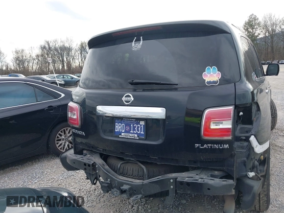 2019 Nissan Armada Platinum with VIN JN8AY2NE8K9755381, listed as a IAAI auction lot 41440130 with 137,026 mi miles. Bid and sale history available at carsss.com. Image 16.