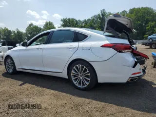 2017 Genesis G80 3.8L with VIN KMHGN4JE6HU180487, listed as a Copart auction lot 61892375 with 150,397 mi miles and Salvage title. Bid and sale history available at DreamBid. Image 2.