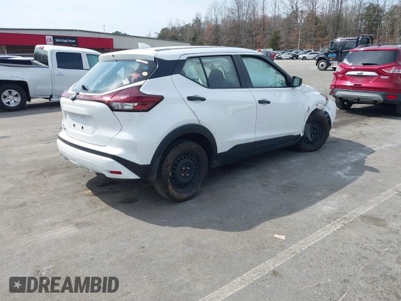 2021 Nissan Kicks S with VIN 3N1CP5BV5ML566388, listed as a IAAI auction lot 41791342 with 35,264 mi miles and . Bid and sale history available at DreamBid. Image 4.