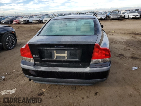 2004 Volvo S60 with VIN YV1RS61T142350562, listed as a Copart auction lot 80986904 with 156,692 mi miles and Salvage Title. Bid and sale history available at carsss.com. Image 6.