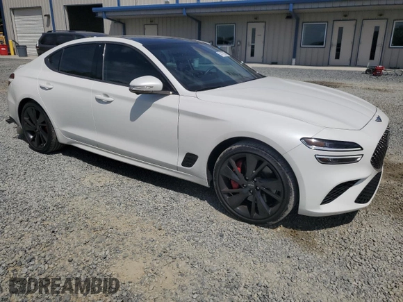 2023 Genesis G70 3.3T z VIN KMTG54TE1PU122398, wystawiony jako Copart lot #54172885 z przebiegiem 10 486 mil mil oraz Szkoda całkowita • Salvage title. Historia ofert i sprzedaży dostępna na DreamBid. Obrazek 4.