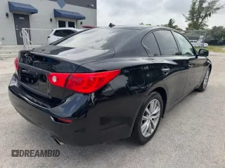 2017 Infiniti Q50 Premium with VIN JN1EV7AR8HM835199, listed as a Copart auction lot 63226895 with 46,714 mi miles and Salvage title. Bid and sale history available at DreamBid. Image 3.