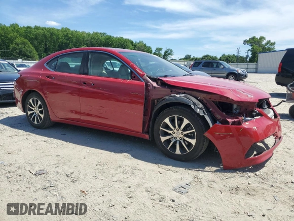 2017 Acura TLX Technology with VIN 19UUB1F50HA010071, listed as a Copart auction lot 56972615 with 124,740 mi miles and Salvage title. Bid and sale history available at DreamBid. Image 4.