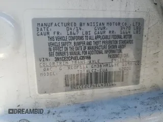 2014 Nissan Note S Plus z VIN 3N1CE2CP4EL435166, wystawiony jako Copart lot #55867635 z przebiegiem 113 366 mil mil oraz Szkoda całkowita • Salvage title. Historia ofert i sprzedaży dostępna na DreamBid. Obrazek 12.