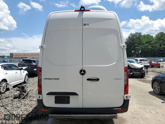 2023 Mercedes-Benz Sprinter Cargo Cargo with VIN W1Y4NDHY1PT141524, listed as a Copart auction lot 61076984 with 5,861 mi miles and Salvage Title. Bid and sale history available at DreamBid. Image 6.