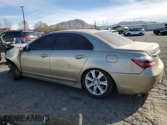 2009 Acura RL Tech Pkg with VIN JH4KB26609C002495, listed as a Copart auction lot 42647185 with 116,942 mi miles and Salvage Title. Bid and sale history available at carsss.com. Image 2.