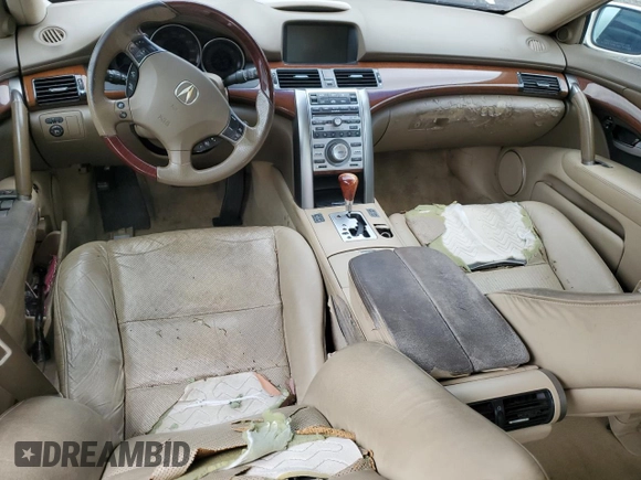 2005 Acura RL with VIN JH4KB16595C009649, listed as a Copart auction lot 60784325 with 203,735 mi miles and Salvage title. Bid and sale history available at DreamBid. Image 8.