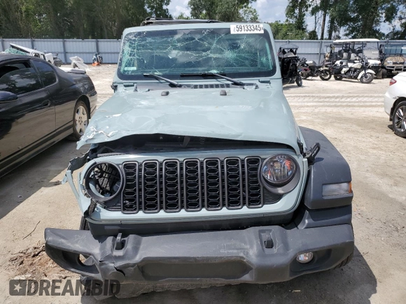 2024 Jeep Wrangler Sport S with VIN 1C4PJXAG9RW282388, listed as a Copart auction lot 59133345 with 5,389 mi miles and Non repairable. Bid and sale history available at DreamBid. Image 5.
