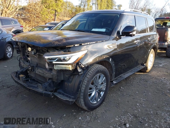 2021 Infiniti QX80 Luxe with VIN JN8AZ2AE2M9269235, listed as a IAAI auction lot 41340475 with 118,099 mi miles and . Bid and sale history available at DreamBid. Image 14.