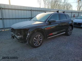 2021 Audi Q5 Premium with VIN WA1AAAFY5M2025789, listed as a Copart auction lot 89253525 with 39,143 mi miles and Salvage Title. Bid and sale history available at carsss.com. Image 1.
