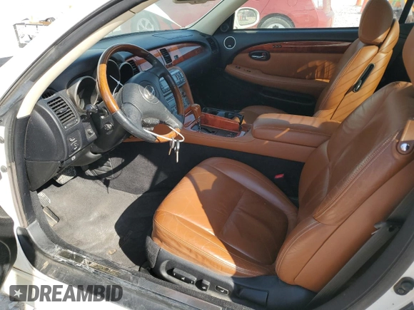 2002 Lexus SC 430 with VIN JTHFN48Y920003543, listed as a Copart auction lot 53055855 with 110,847 mi miles and Clean title. Bid and sale history available at DreamBid. Image 7.