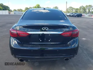 2018 Infiniti Q50 Red Sport 400 with VIN JN1FV7APXJM461106, listed as a IAAI auction lot 42347610 with 40,464 mi miles and . Bid and sale history available at DreamBid. Image 16.