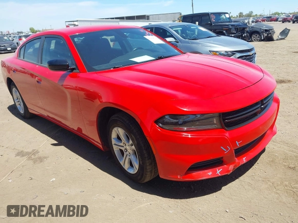 2023 Dodge Charger SXT with VIN 2C3CDXBG6PH531430, listed as a IAAI auction lot 42164798 with 49,543 mi miles. Bid and sale history available at carsss.com. Image 1.