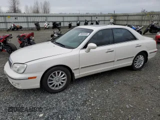 2004 Hyundai XG350 with VIN KMHFU45E74A301113, listed as a Copart auction lot 46635495 with 104,776 mi miles and Salvage Title. Bid and sale history available at carsss.com. Image 1.
