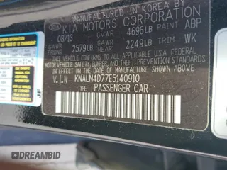 2014 Kia Cadenza Limited with VIN KNALN4D77E5140910, listed as a Copart auction lot 74577294 with 149,006 mi miles and Salvage Title. Bid and sale history available at carsss.com. Image 14.