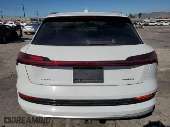 2021 Audi e-tron Premium Plus with VIN WA1LAAGE6MB001790, listed as a Copart auction lot 80484104 with 38,455 mi miles and Salvage title. Bid and sale history available at DreamBid. Image 6.