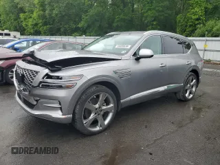 2021 Genesis GV80 z VIN KMUHBDSBXMU055196, wystawiony jako Copart lot #58889535 z przebiegiem 44 823 mil mil oraz Szkoda całkowita • Salvage title. Historia ofert i sprzedaży dostępna na DreamBid. Obrazek 1.
