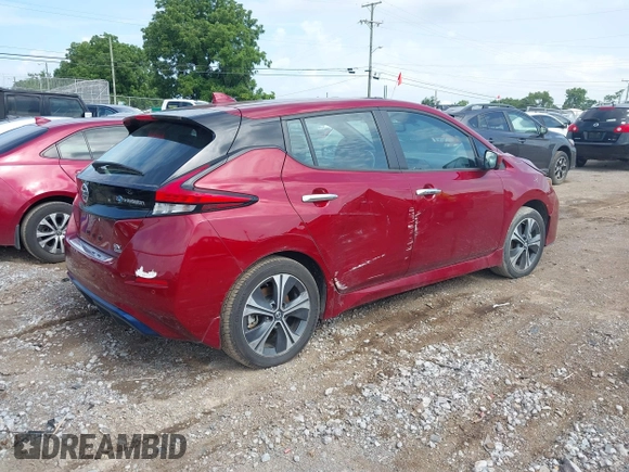 2022 Nissan LEAF SV Plus with VIN 1N4BZ1CV0NC550614, listed as a IAAI auction lot 42730366 with 23,416 mi miles and . Bid and sale history available at DreamBid. Image 4.