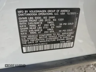 2024 Volkswagen Atlas SE with VIN 1V2LR2CAXRC548312, listed as a Copart auction lot 48427095 with 16,051 mi miles and Salvage title. Bid and sale history available at DreamBid. Image 13.