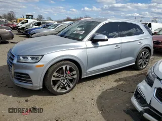 2018 Audi SQ5 Premium Plus with VIN WA1A4AFY6J2136631, listed as a Copart auction lot 46690244 with 57,001 mi miles and . Bid and sale history available at DreamBid. Image 1.