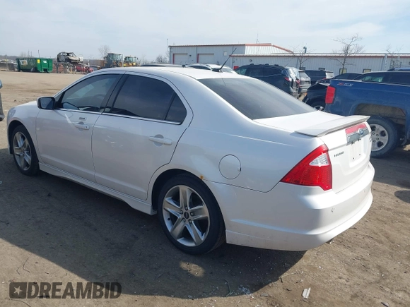 2012 Ford Fusion SPORT with VIN 3FAHP0DC0CR383435, listed as a IAAI auction lot 41806260 with 75,024 mi miles. Bid and sale history available at carsss.com. Image 3.